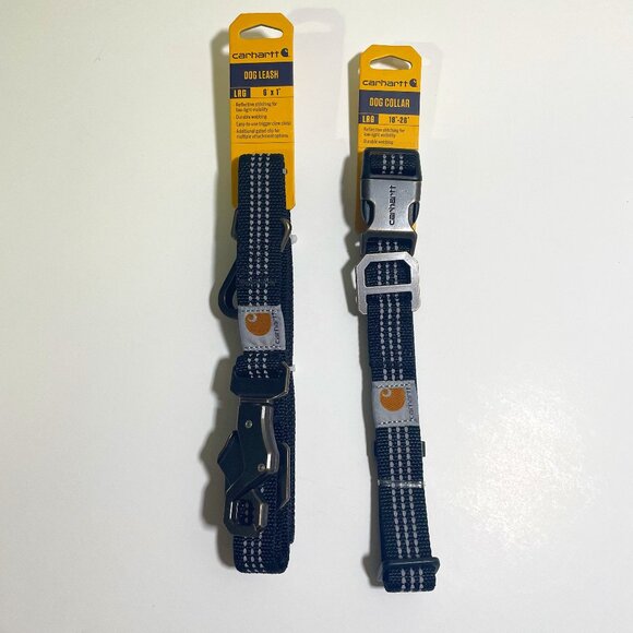 COPY - Carhartt Large Black Dog Collar and Leash Combo - Picture 1 of 8
